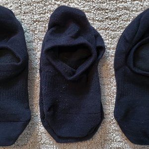 Socks, no show/footies, 3 pair, like new